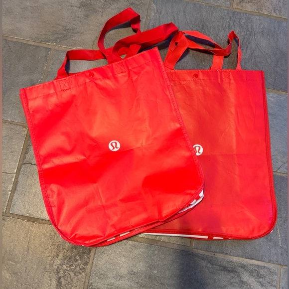 Lot of 2 Lululemon tote large bags red - Picture 1 of 1
